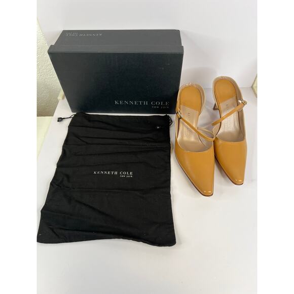 Kenneth Cole Leather Heels Size 9 Style: Wall Street LE - Camel - Italy - Picture 5 of 16